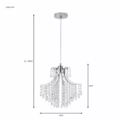 Dunelm Sheridan 1 Light Chrome Ceiling Fitting -Cheap wall lights Store 30755763 alt07