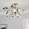 Dunelm Iris Semi Flush Ceiling Fitting -Cheap wall lights Store 30755764