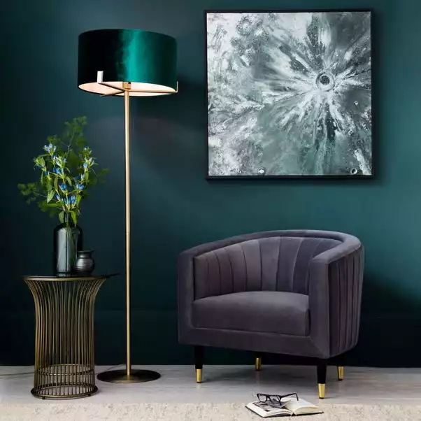 Vogue Lighting Vogue Balaton 1 Light Green Velvet Floor Lamp 3 Vogue Lighting Vogue Balaton 1 Light Green Velvet Floor Lamp