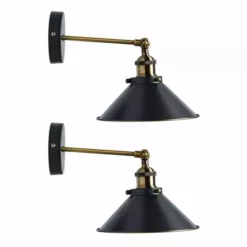 Dunelm Logan Grey Industrial Wall Light Twin Pack
