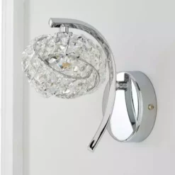 Dunelm Cecilie Glass Wall Light Twin Pack -Cheap wall lights Store 30762442 alt02