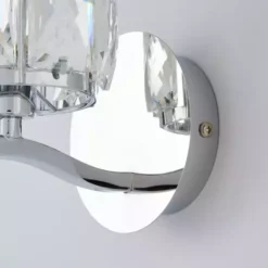Dunelm Kleio Glass Chrome Wall Light Twin Pack -Cheap wall lights Store 30762443 alt04