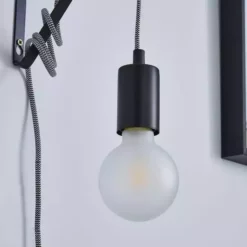 Dunelm Bradford Plug In Flex Set Twin Pack Matt Black -Cheap wall lights Store 30762451 alt03