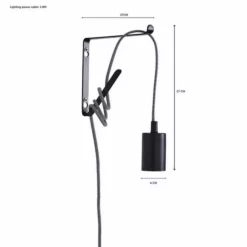 Dunelm Bradford Plug In Flex Set Twin Pack Matt Black -Cheap wall lights Store 30762451 alt05