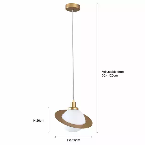 Dunelm Saturn 1 Light Pendant Ceiling Fitting 8 Dunelm Saturn 1 Light Pendant Ceiling Fitting - Image 6