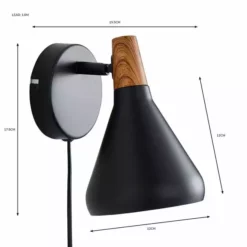 Elements Wolston Plug In Wall Light -Cheap wall lights Store 30766163 alt07