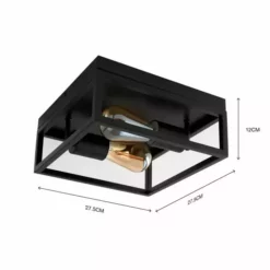 Dunelm Bathroom London 2 Light Flush Fitting -Cheap wall lights Store 30766169 alt05