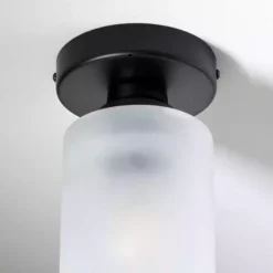 Dunelm Fryer Bathroom Flush Fitting Black Frosted -Cheap wall lights Store 30766173 alt03