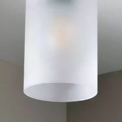 Dunelm Fryer Bathroom Flush Fitting Black Frosted -Cheap wall lights Store 30766173 alt04