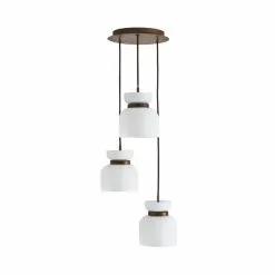 Dunelm Tien Walnut 3 Light Cluster Ceiling Fitting -Cheap wall lights Store 30766177 alt05