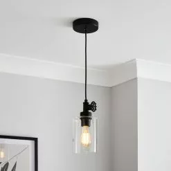 Dunelm Bates 1 Light Ceiling Fitting Industrial