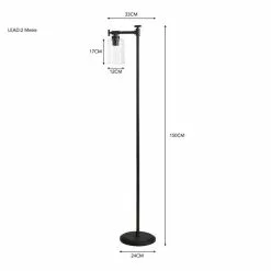 Dunelm Bates 1 Light Industrial Floor Lamp -Cheap wall lights Store 30768640 alt07