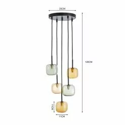 Elements Tollose 5 Light Cluster Ceiling Fitting -Cheap wall lights Store 30768645 alt07