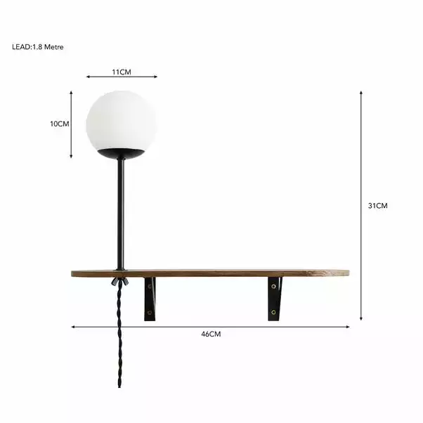 Elements Visby Shelf Wall Light Walnut 8 Elements Visby Shelf Wall Light Walnut - Image 6