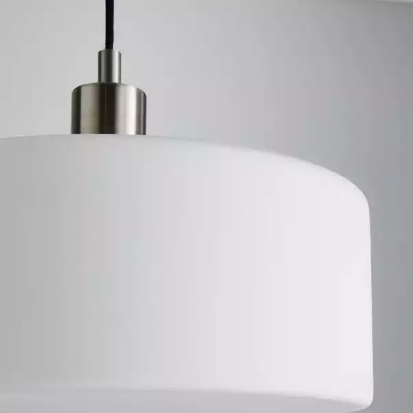 Dunelm Amelie Opal Satin Nickel Glass Light Ceiling Fitting 5 Dunelm Amelie Opal Satin Nickel Glass Light Ceiling Fitting - Image 3
