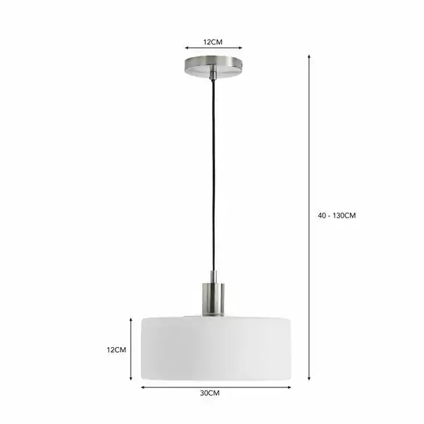 Dunelm Amelie Opal Satin Nickel Glass Light Ceiling Fitting 8 Dunelm Amelie Opal Satin Nickel Glass Light Ceiling Fitting - Image 6