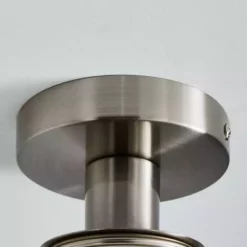 Dunelm Amelie Opal Satin Nickel Glass Flush Ceiling Fitting -Cheap wall lights Store 30768664 alt03