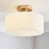 Dunelm Amelie Opal Gold Glass Flush Ceiling Fitting -Cheap wall lights Store 30768668