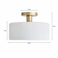 Dunelm Amelie Opal Gold Glass Flush Ceiling Fitting -Cheap wall lights Store 30768668 alt07