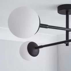 Dunelm Tela Bathroom 4 Light Ceiling Fitting Black -Cheap wall lights Store 30769125 alt02