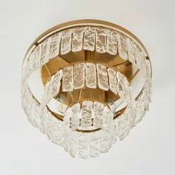 Dunelm Mankai Textured Glass Flush Ceiling Fitting -Cheap wall lights Store 30769296 alt03