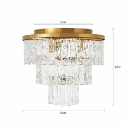 Dunelm Mankai Textured Glass Flush Ceiling Fitting -Cheap wall lights Store 30769296 alt07