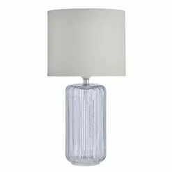 Dunelm Christine Ribbed Glass Table Lamp -Cheap wall lights Store 30770025 alt03