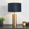 Dunelm Nesa Brushed Gold And Navy Touch Table Lamp