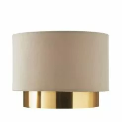 Dunelm Nesa Two Tier Brushed Gold Velvet Shade -Cheap wall lights Store 30770069 alt05