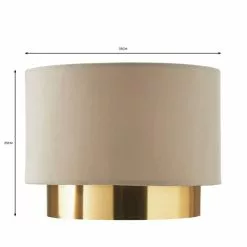 Dunelm Nesa Two Tier Brushed Gold Velvet Shade -Cheap wall lights Store 30770069 alt07