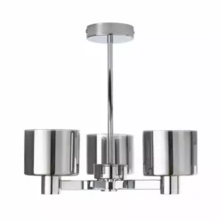 Dunelm Erin Ceiling 3 Light Smoked Ceiling Fitting -Cheap wall lights Store 30770082 alt05