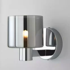 Dunelm Erin Smoked Wall Light