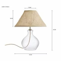 Dunelm Wescott Glass & Cane Table Lamp -Cheap wall lights Store 30771946 alt07