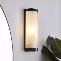 Dunelm Ripon Bathroom Wall Light Matt Black