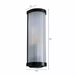 Dunelm Ripon Bathroom Wall Light Matt Black -Cheap wall lights Store 30780623 alt04