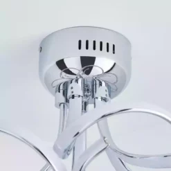 Dunelm Cortez 5 Light Integrated LED Swirl Semi-Flush Ceiling Fitting -Cheap wall lights Store 30781655 alt03