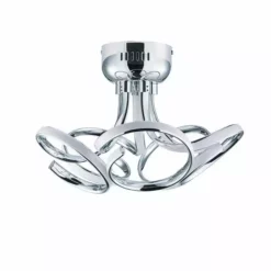 Dunelm Cortez 5 Light Integrated LED Swirl Semi-Flush Ceiling Fitting -Cheap wall lights Store 30781655 alt04