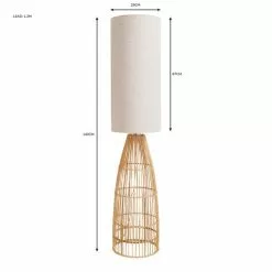 Dunelm Cortado Natural Wicker Floor Lamp -Cheap wall lights Store 30781660 alt06
