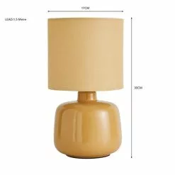 Dunelm Oslo Ochre Ceramic Table Lamp -Cheap wall lights Store 30783574 alt05