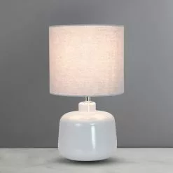 Dunelm Oslo Dove Grey Ceramic Table Lamp
