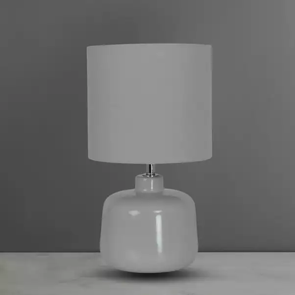 Dunelm Oslo Dove Grey Ceramic Table Lamp 4 Dunelm Oslo Dove Grey Ceramic Table Lamp - Image 2