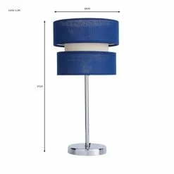 Dunelm Frea Navy Table Lamp -Cheap wall lights Store 30786019 alt05