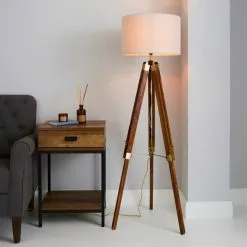 Dunelm Trio Tripod Natural Floor Lamp
