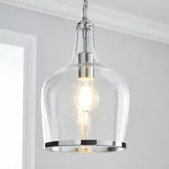 Dunelm Lenny Glass Pendant Ceiling Fitting