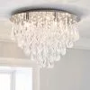 Dunelm Valencia 5 Light Jewel Chrome Flush Ceiling Fitting