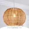 The Edited Life Wicker Woven Easy Fit Pendant Natural -Cheap wall lights Store 30788354