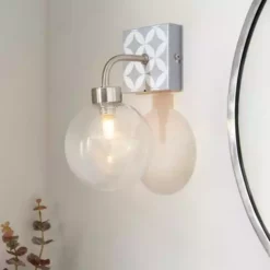 Dunelm Geometric Tile Bathroom Wall Light