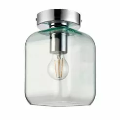 Dunelm Lucia Green Bathroom 1 Light Flush Ceiling Fitting -Cheap wall lights Store 30789861 alt05