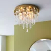Dunelm Bel Air Satin Gold Bathroom 3 Light Flush Ceiling Fitting 2 Dunelm Bel Air Satin Gold Bathroom 3 Light Flush Ceiling Fitting -Cheap wall lights Store 30789884