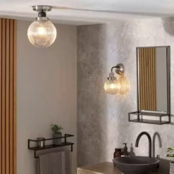 Dunelm Broden Ribbed Chrome Wall Light -Cheap wall lights Store 30789885 alt04